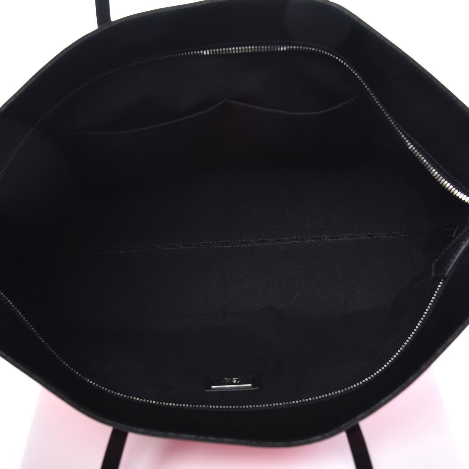 Fendi Vitello Elite Cuoio Monster Buggies Medium Roll Tote Lollypop Black 7 of 11