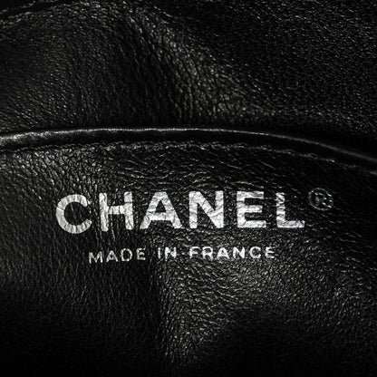 Chanel Lambskin Quilted Bi-Color Drawstring Shoulder Bag Black White 6 of 7