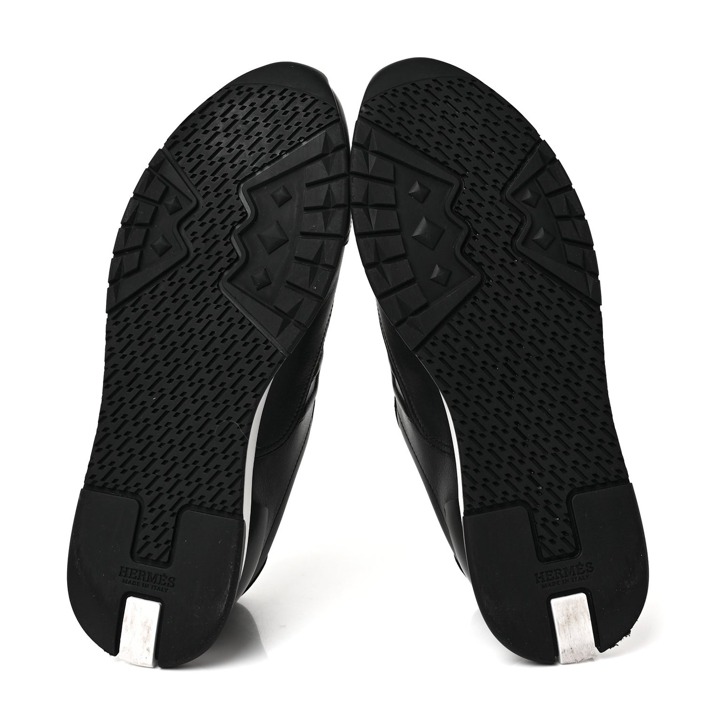Calfskin Womens Trail Sneakers 39.5 Black
