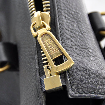 Saint Laurent Leather Muse Two Zip Top Cabas Black 8 of 8