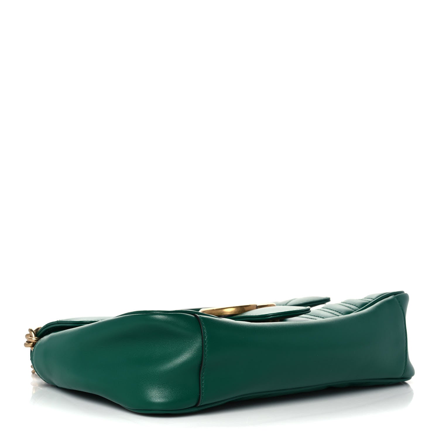Gucci Calfskin Matelasse Small GG Marmont Shoulder Bag Emerald Green 4 of 11