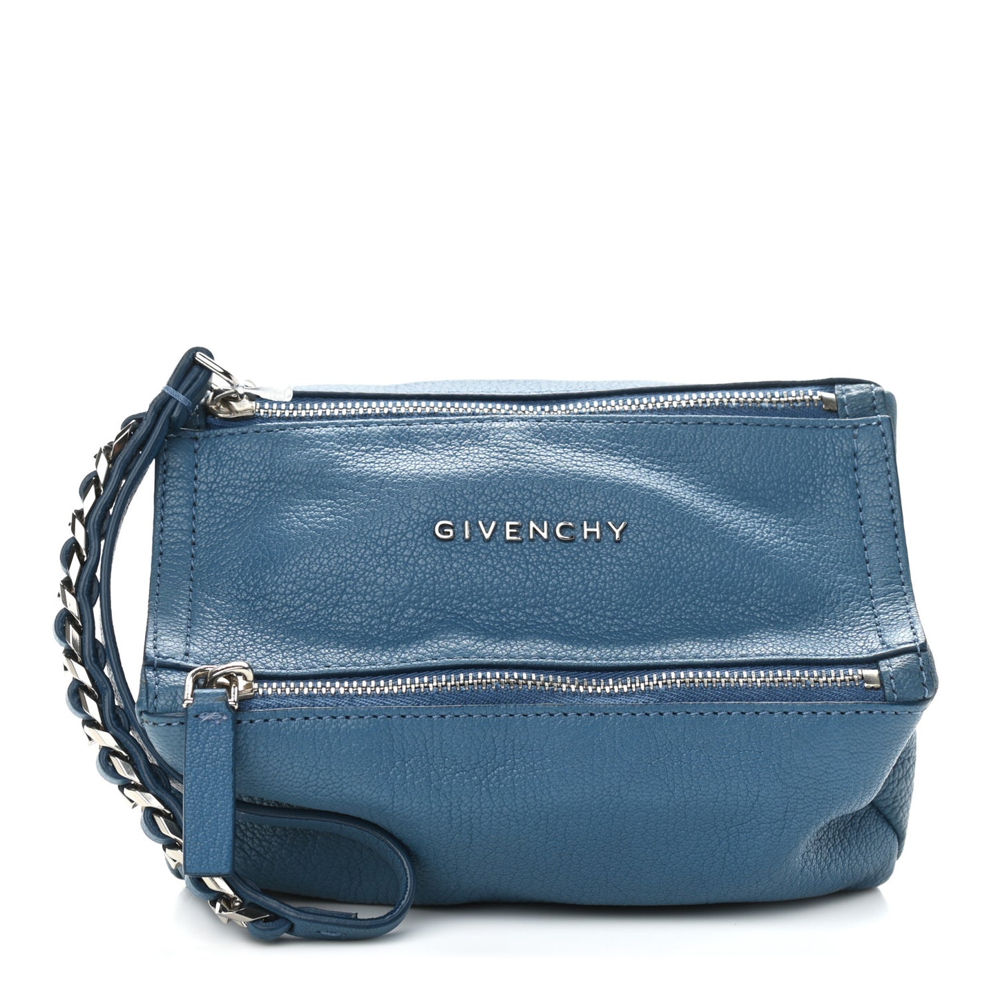 Sugar Goatskin Pandora Wristlet Medium Blue