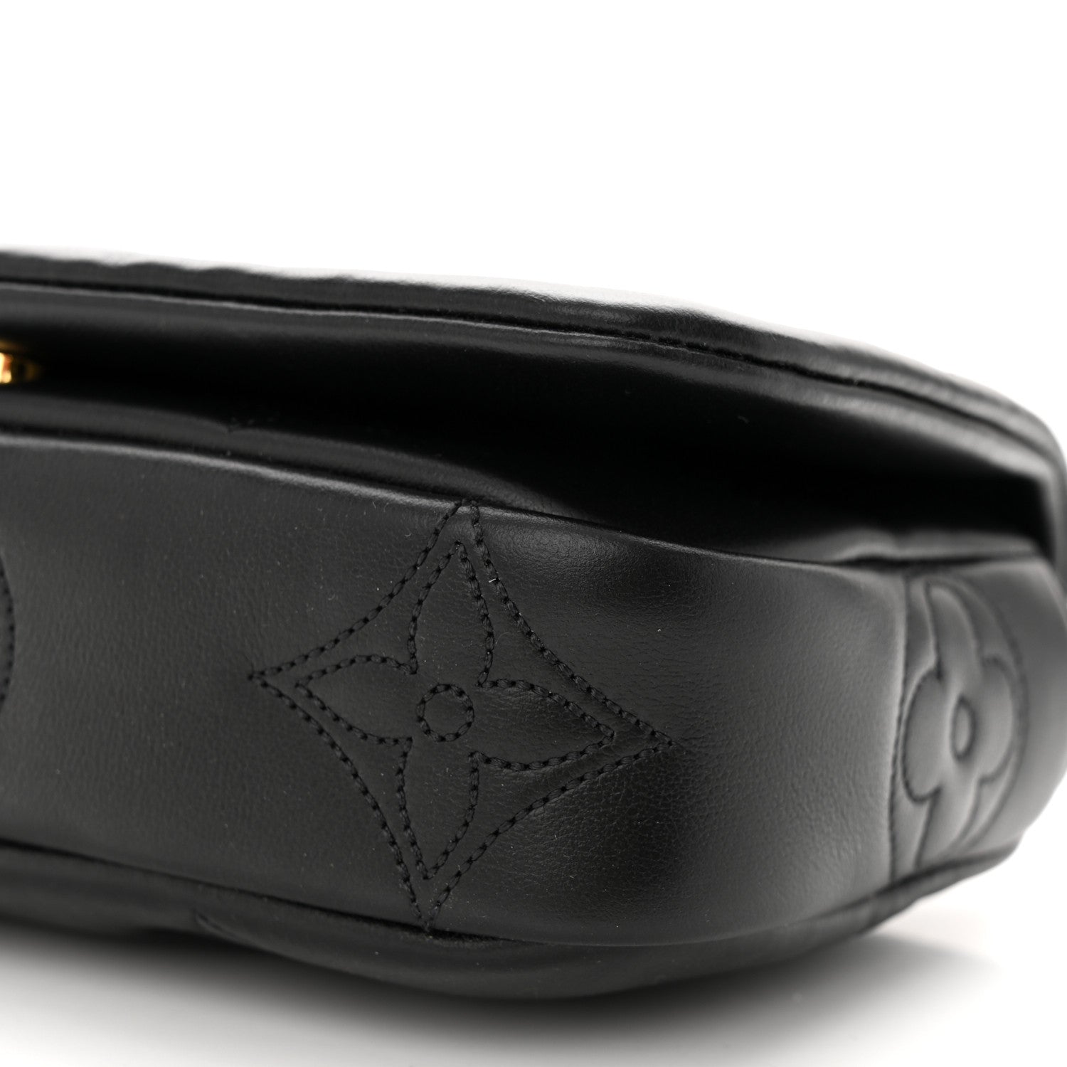 Louis Vuitton Calfskin Bubblegram Wallet On Strap Black 9 of 9