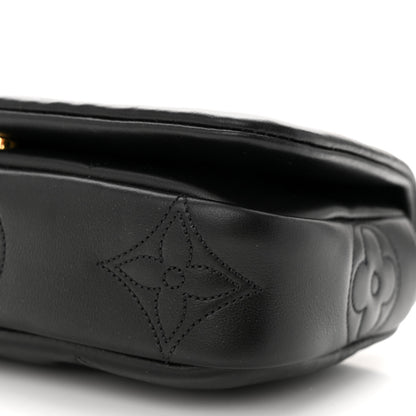 Louis Vuitton Calfskin Bubblegram Wallet On Strap Black 9 of 9