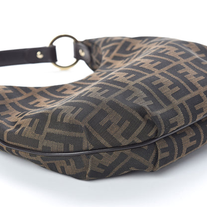 Fendi Zucca Cuoio Lucido Small Chef Hobo Tobacco Moro 8 of 9