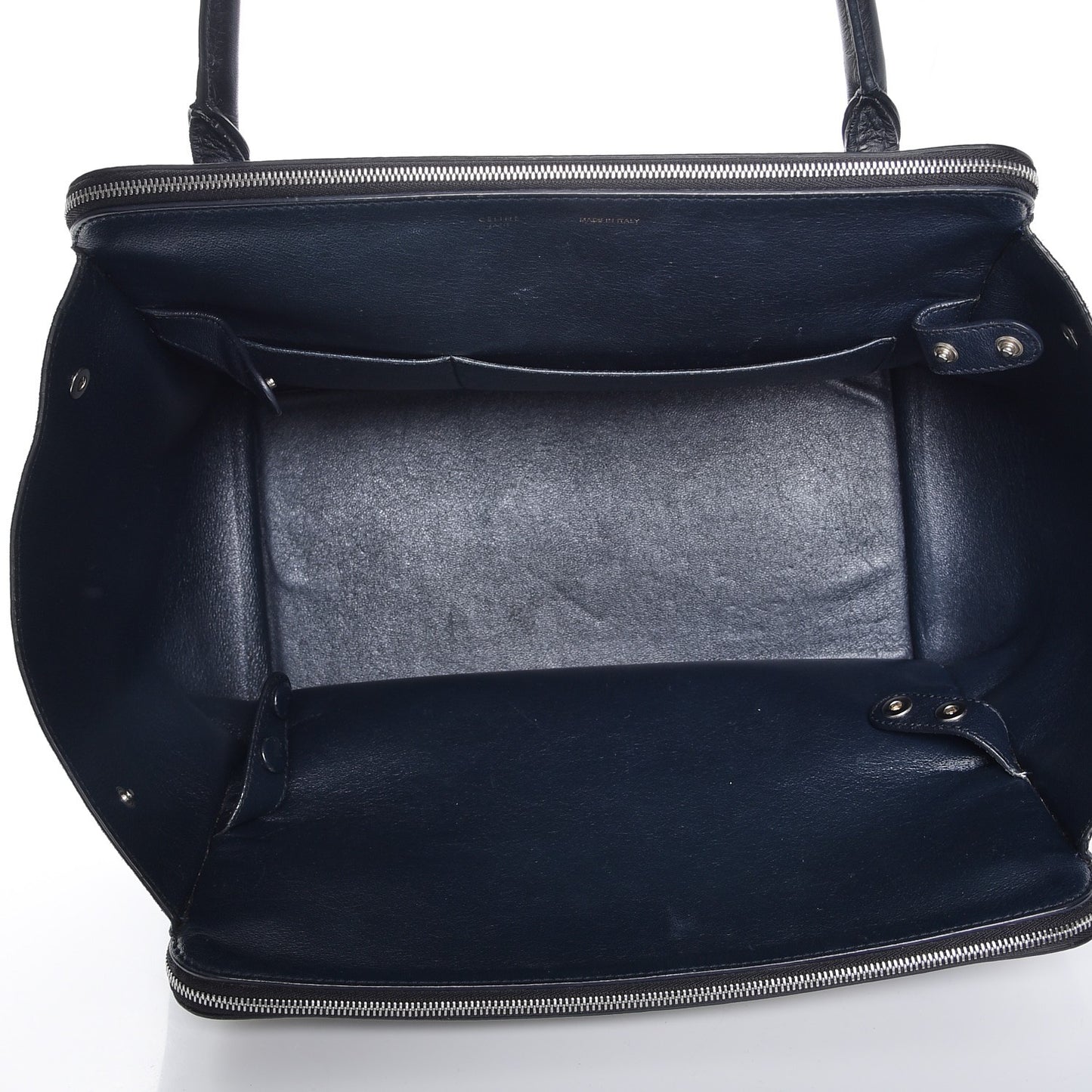 Smooth Calfskin Suede Tri-Color Double Zip Trapeze Sand