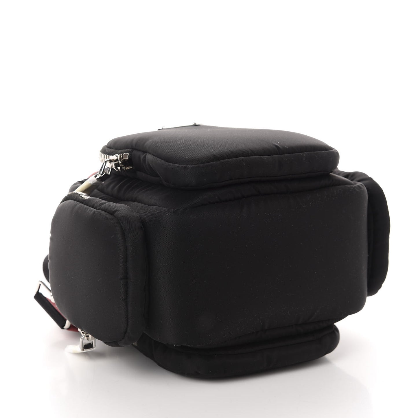 Tessuto Nylon Pocket Top Handle Cargo Bag Black Fuoco