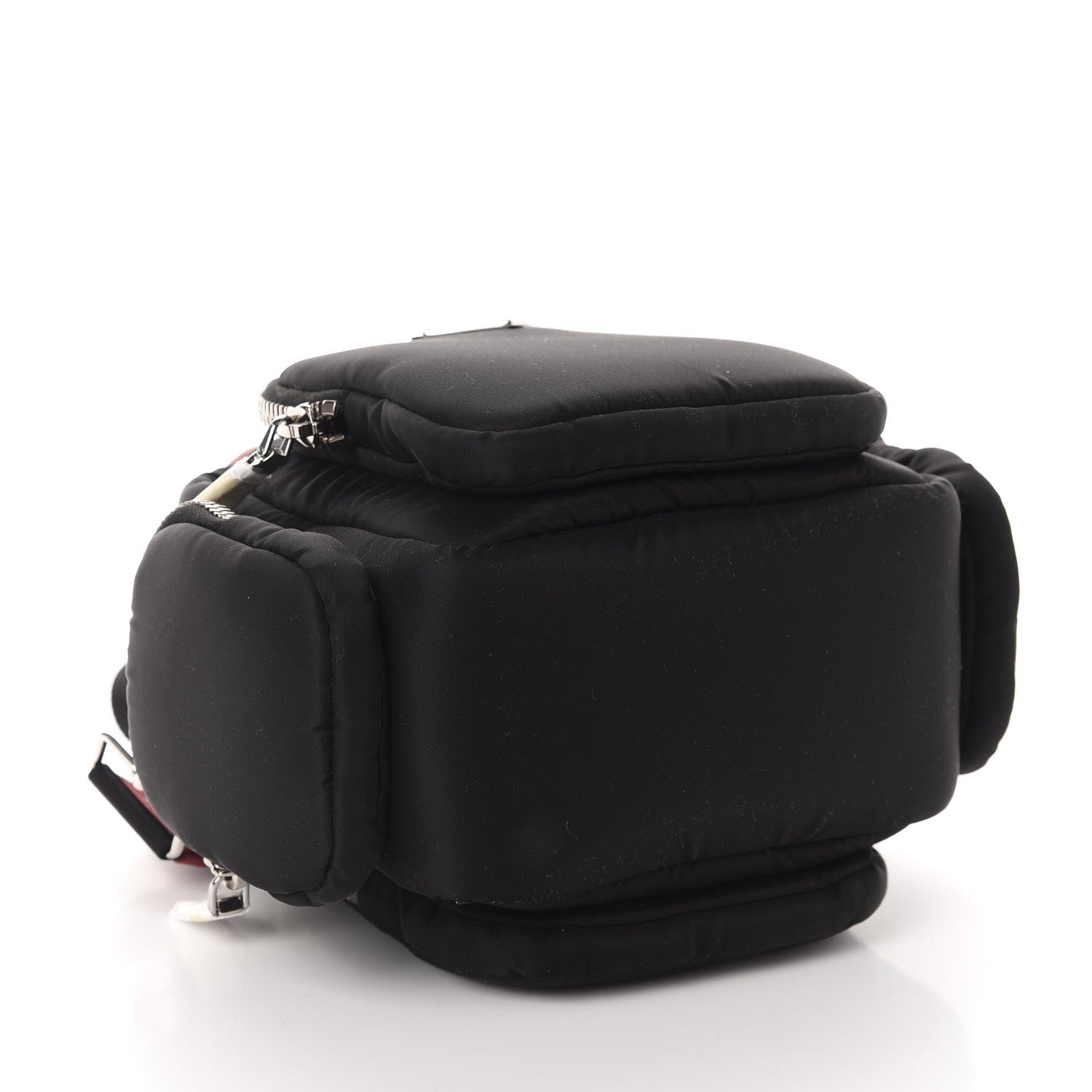 Prada Tessuto Nylon Pocket Top Handle Cargo Bag Black Fuoco 4 of 9