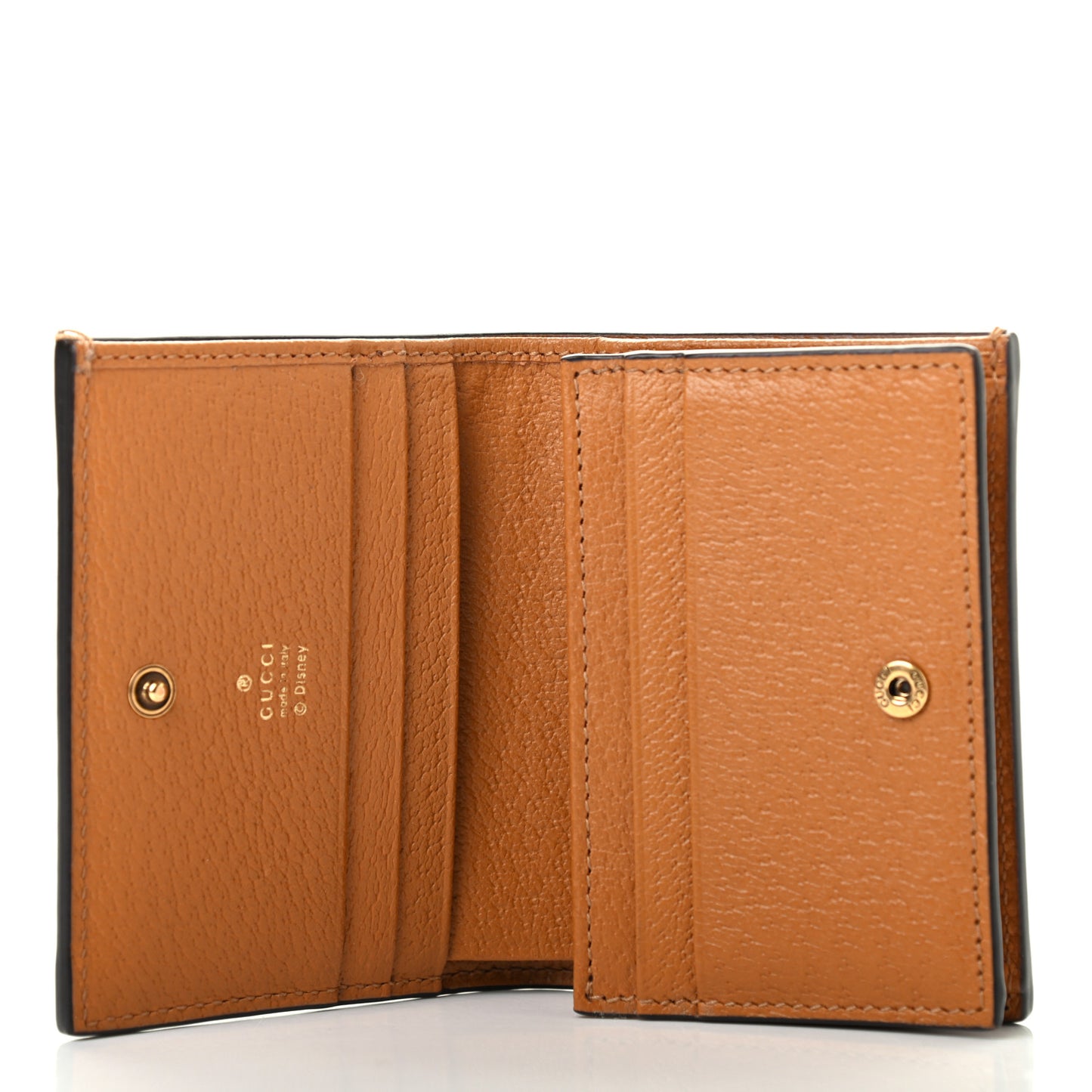 X DISNEY Mini Vintage GG Supreme Monogram Mickey Mouse Card Holder Wallet Beige Vintage Sun Oil