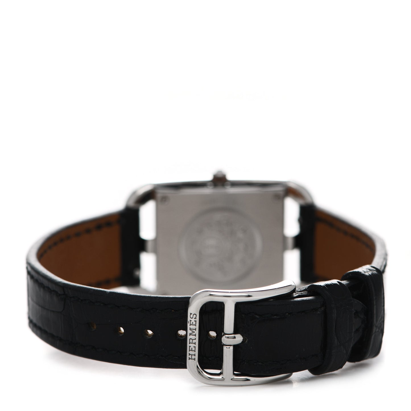 Stainless Steel Alligator Diamond Bezel Mother of Pearl 23mm Cape Cod Quartz Watch Noir
