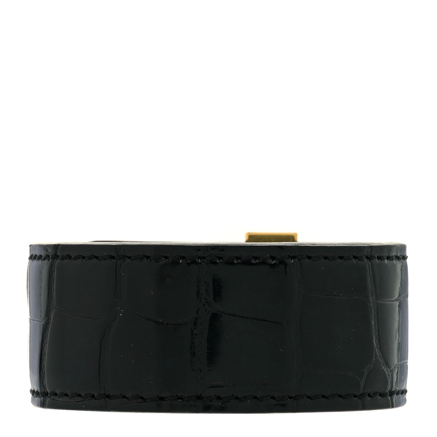 Hermes Shiny Alligator Collier de Chien CDC 24 Bracelet T2 Black 2 of 3