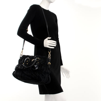 Prada Tessuto Nylon Gaufre Tote Nero Black 2 of 9