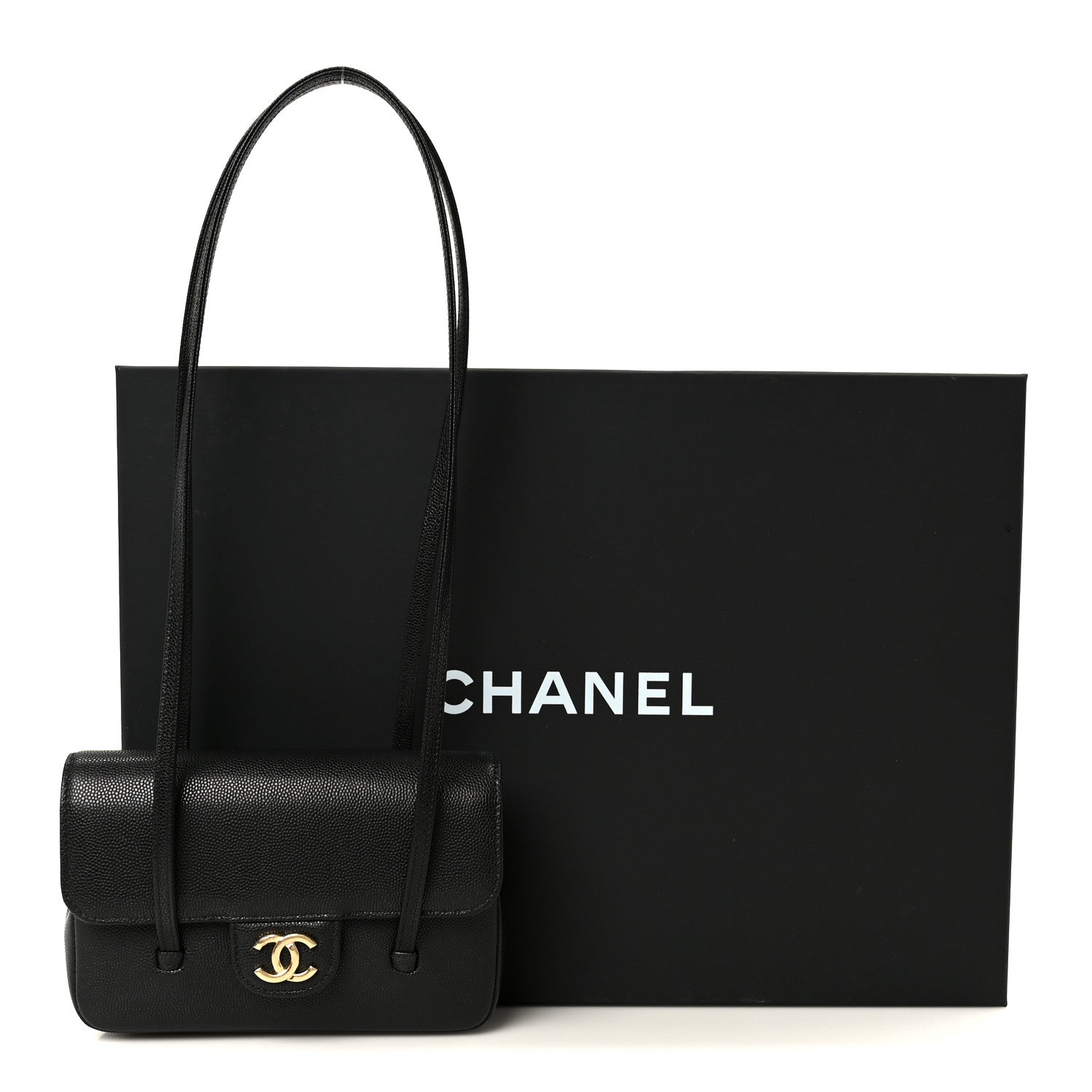 Chanel Shiny Caviar Mini Preppy Coco Shoulder Bag Black 11 of 11
