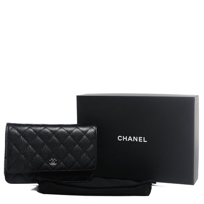 Chanel Caviar Quilted Wallet On Chain WOC Black 5 of 9