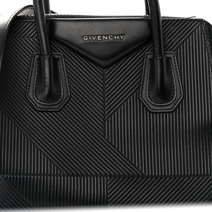 Givenchy Calfskin Geometric Embossed Small Antigona Black 7 of 12