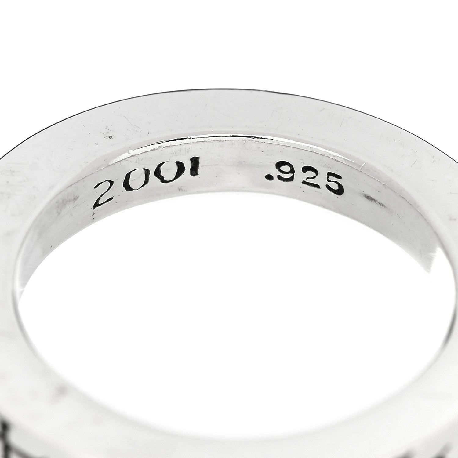 Chrome Hearts Sterling Silver CH Fck You Spacer Ring  53 6.5 4 of 5