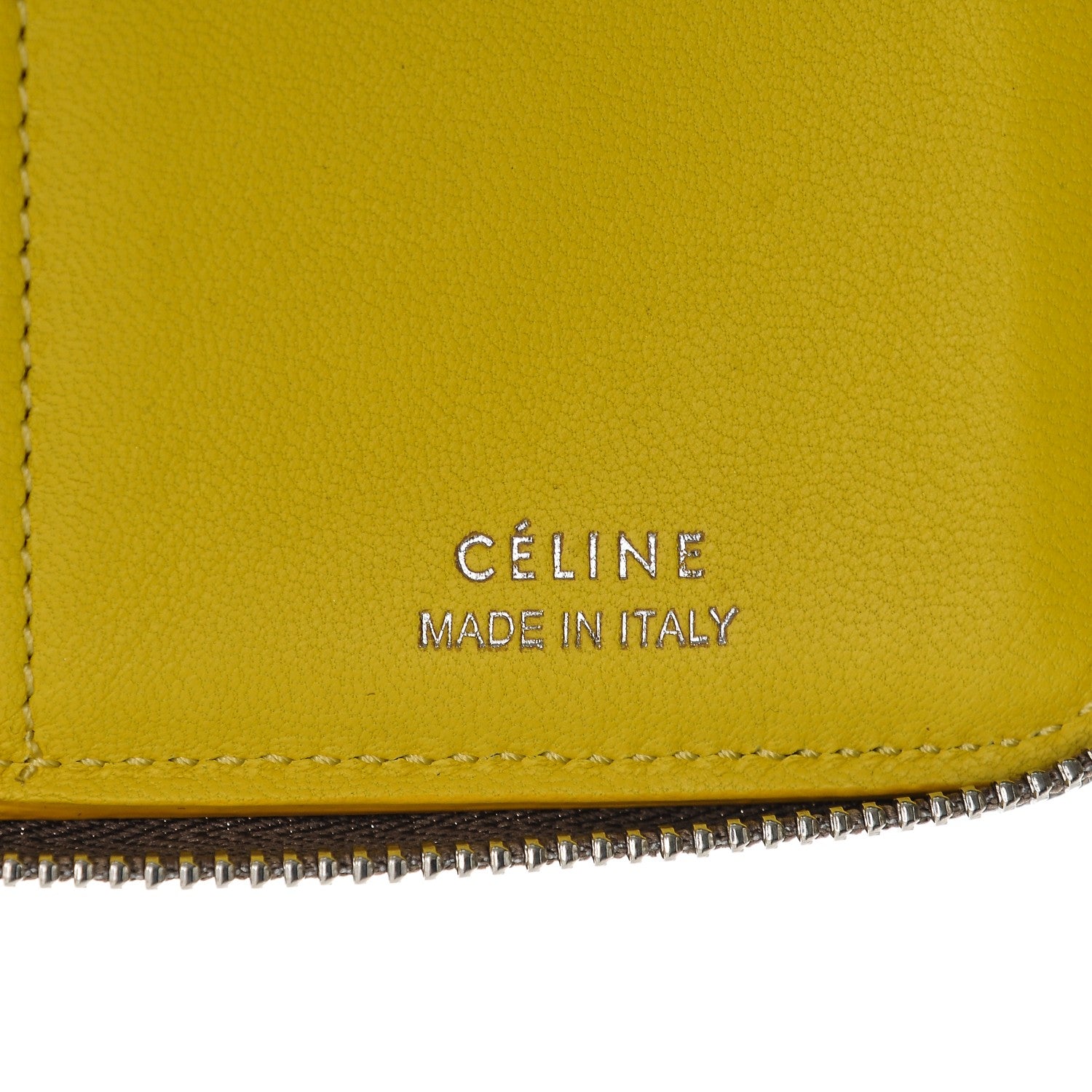 Celine Drummed Calfskin Zip Around Multifunction Wallet Souris 6 of 6