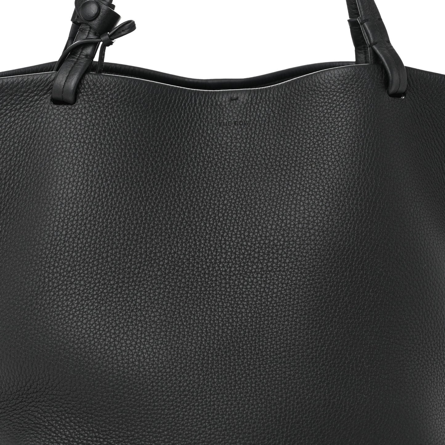 Grained Calfskin Park Tote Three Black