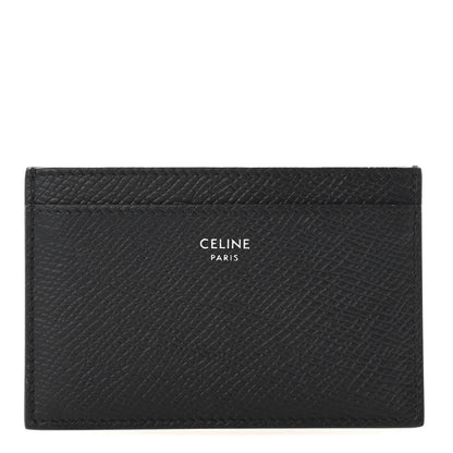 Celine Grained Calfskin Card Holder Black 1 of 8