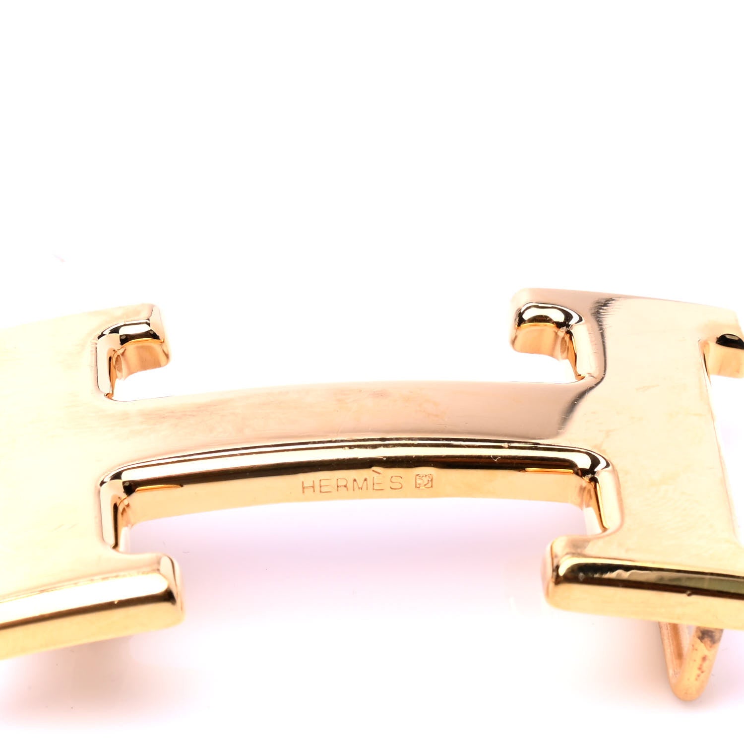 Hermes Polished 32mm H Belt Buckle Gold 4 of 4