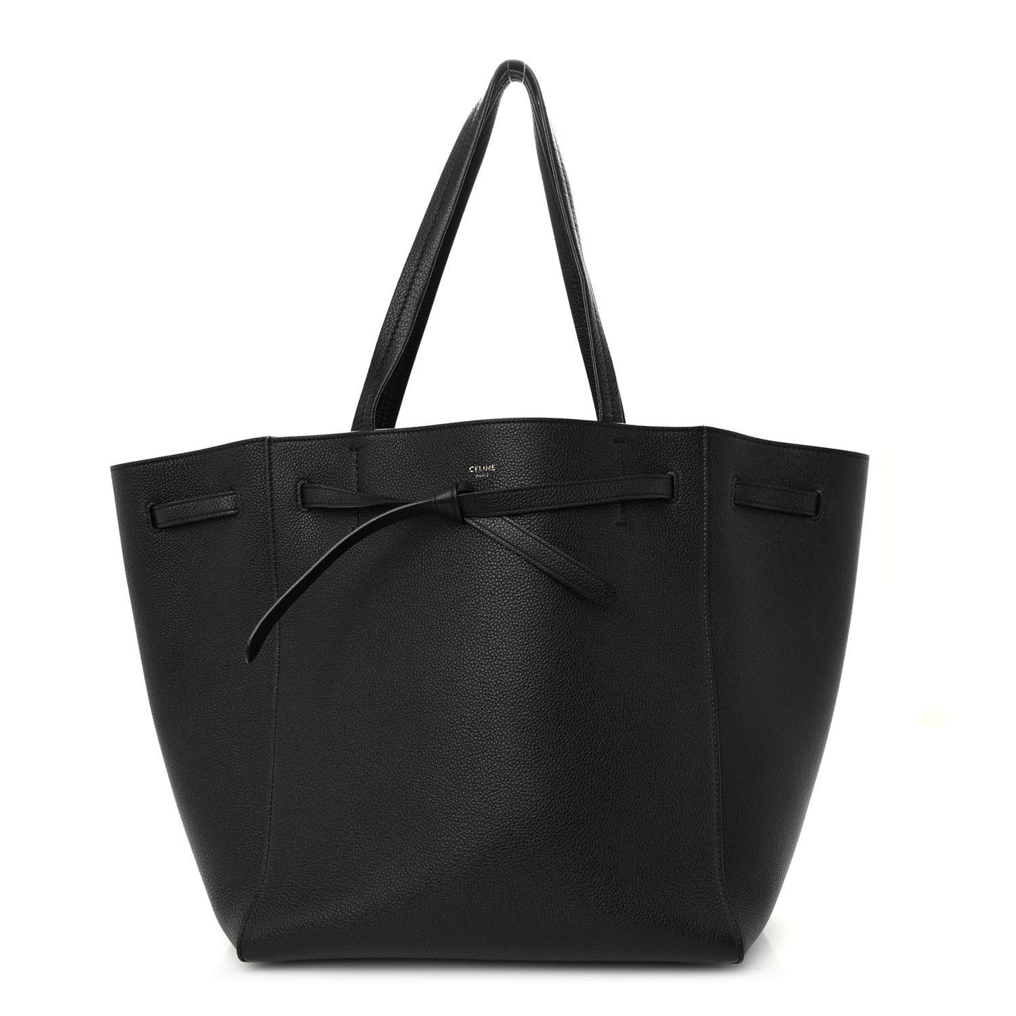 Soft Grained Calfskin Small Belt Cabas Phantom Black