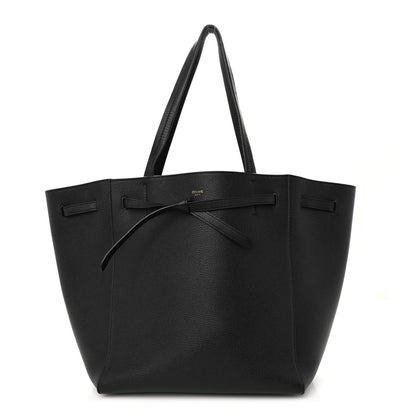Celine Soft Grained Calfskin Small Belt Cabas Phantom Black 1 of 10