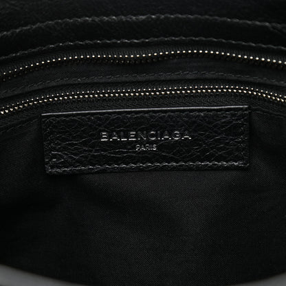 Balenciaga Agneau Classic Silver Hardware City Logo Strap Black White 6 of 10