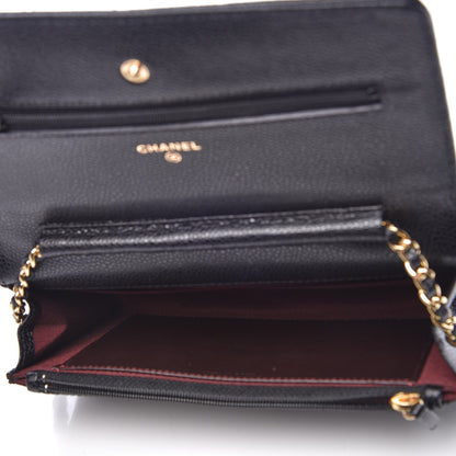 Chanel Caviar Quilted Wallet On Chain WOC Black 5 of 8