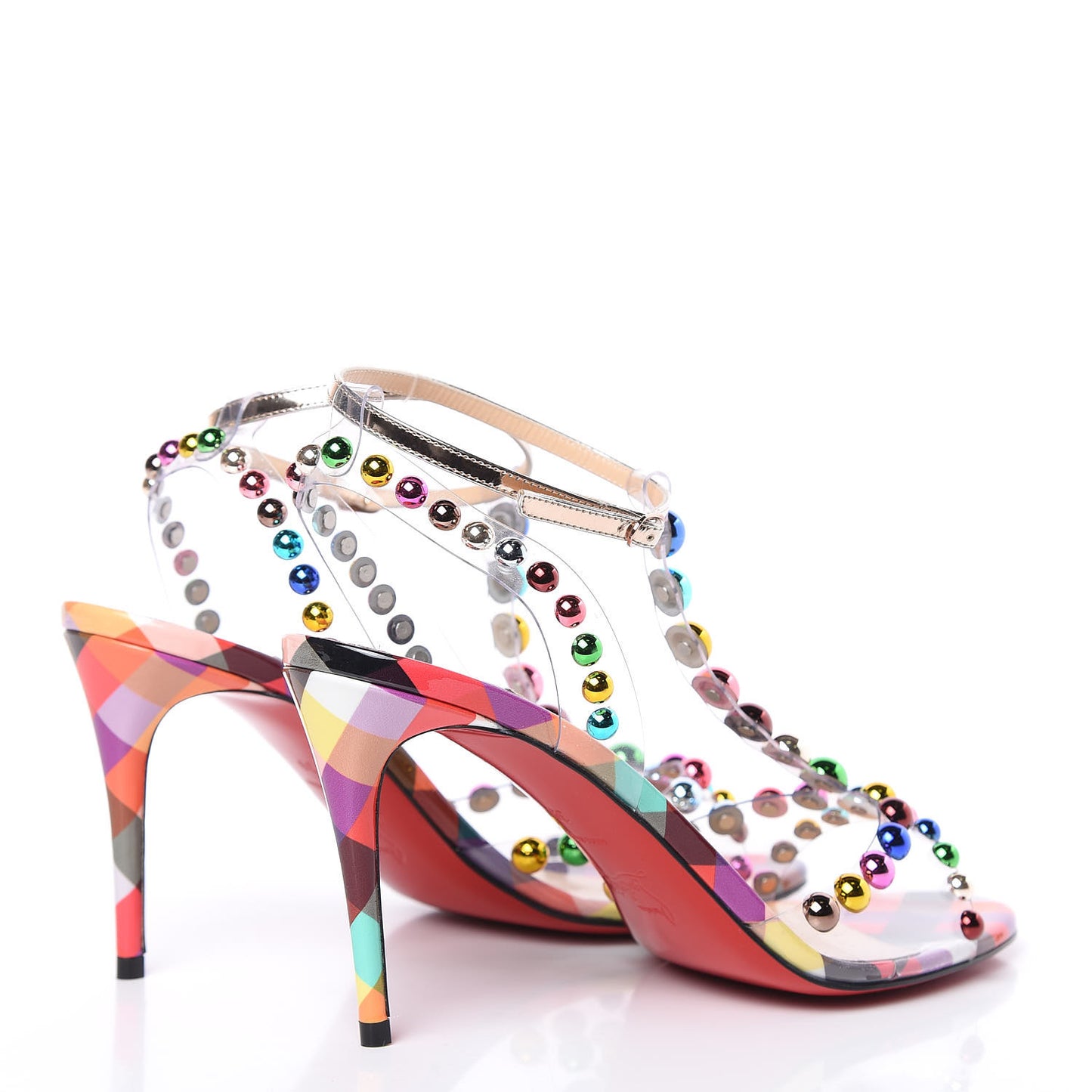 Patent PVC Ranimule 85 T-Strap Sandals 39 Multicolor
