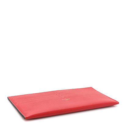 Louis Vuitton Calfskin Felicie Chain Wallet Card Holder Insert Scarlet 4 of 9