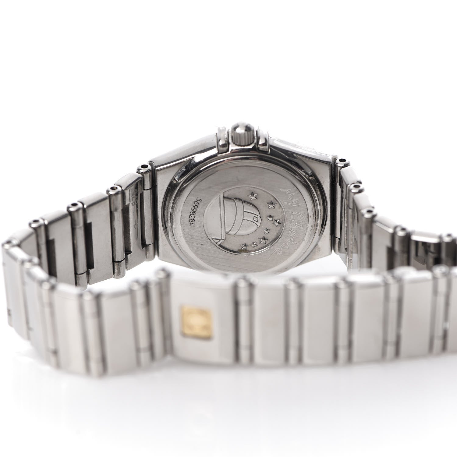 Omega Stainless Steel Diamond Bezel Mother of Pearl 22mm Constellation My Choice Quartz Watch 1465.71.00 5 of 6