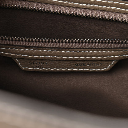 Celine Drummed Calfskin Mini Luggage Souris 6 of 10