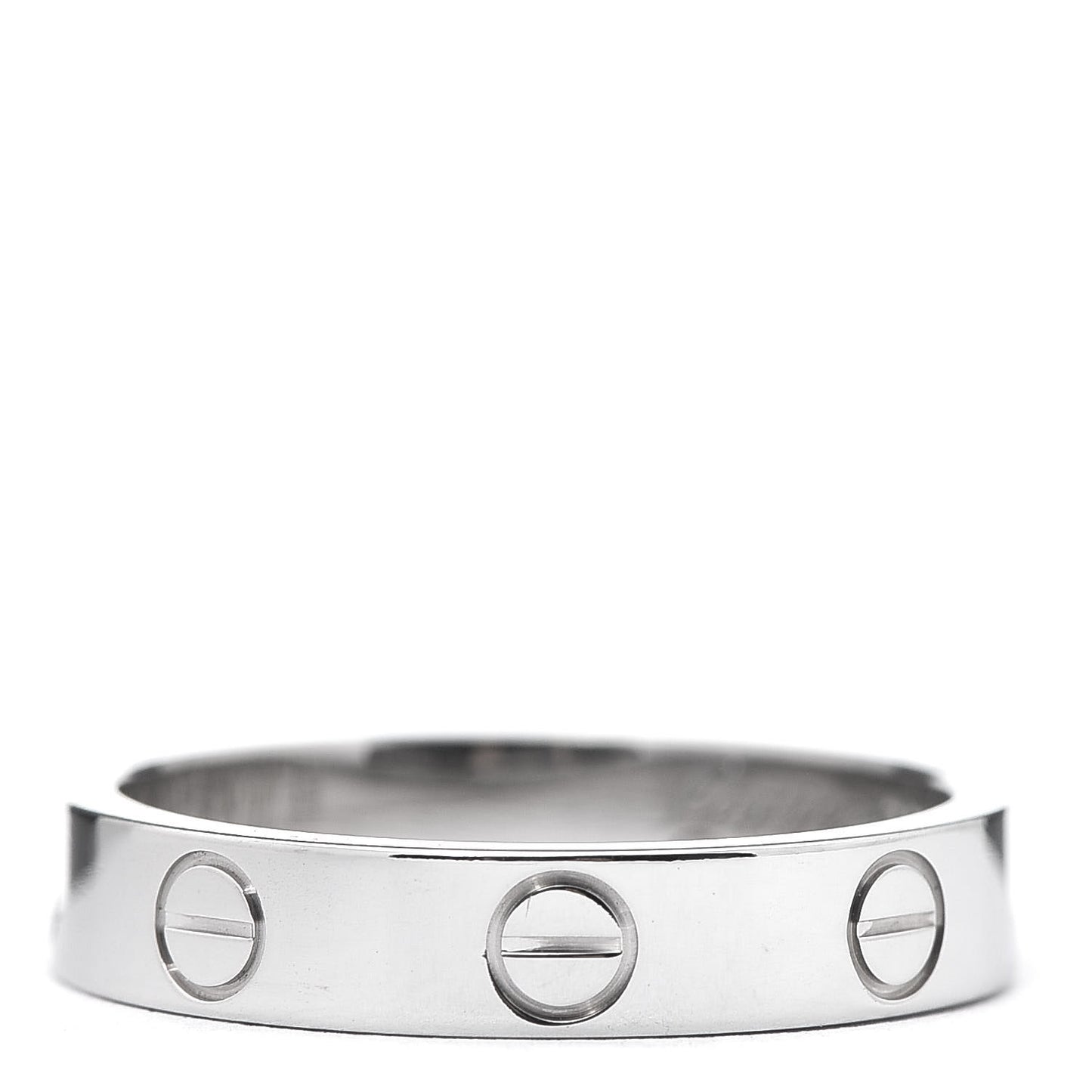 18K White Gold 3.5mm LOVE Wedding Band Ring 51 5.75