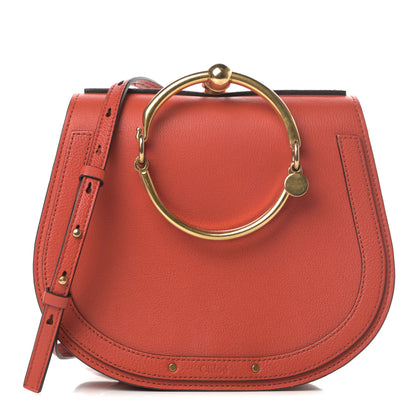 Chloe Calfskin Suede Medium Nile Bracelet Bag Earthy Red 1 of 14