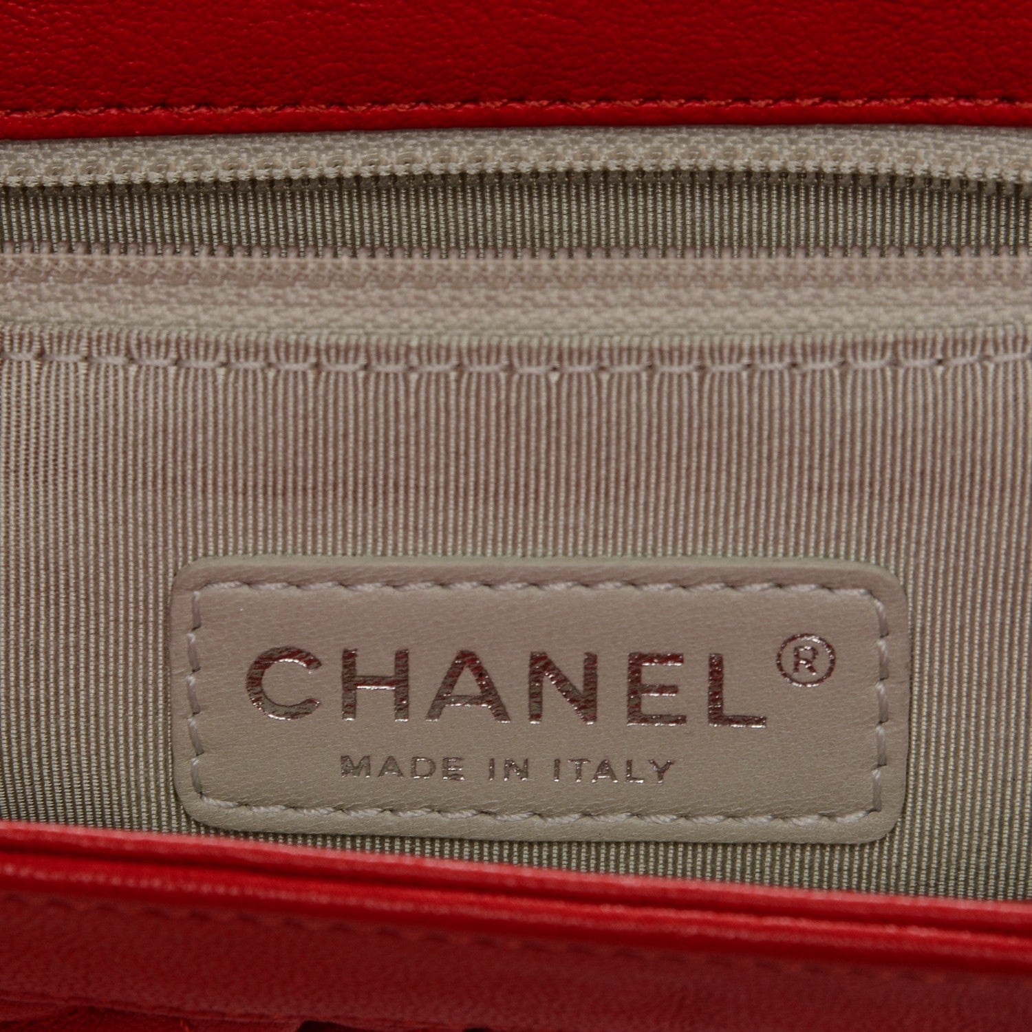Chanel Washed Lambskin Quilted Mini Chain Around Flap Red 6 of 7
