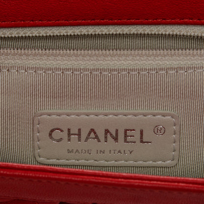 Chanel Washed Lambskin Quilted Mini Chain Around Flap Red 6 of 7
