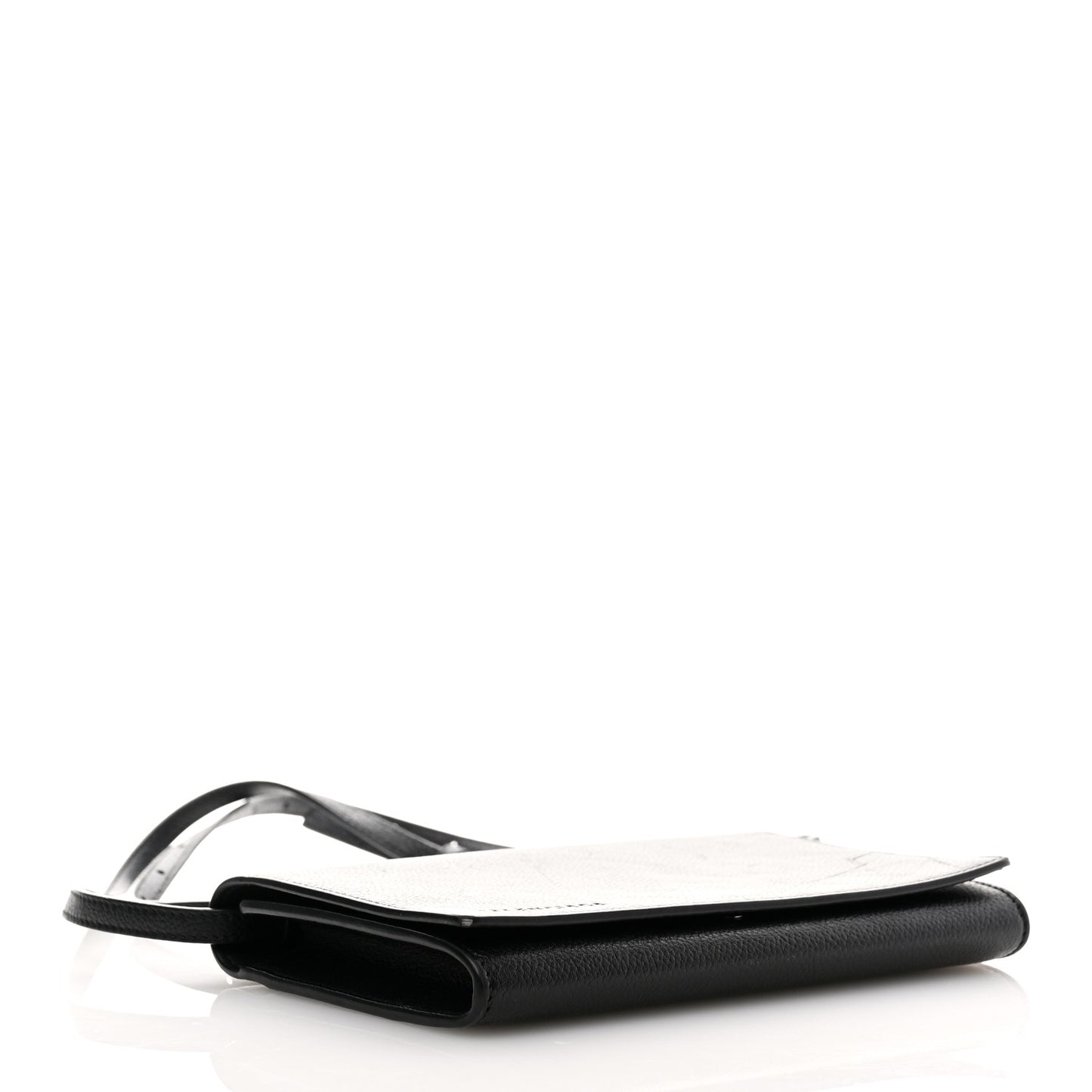 Grained Calfskin Phone Holder Black