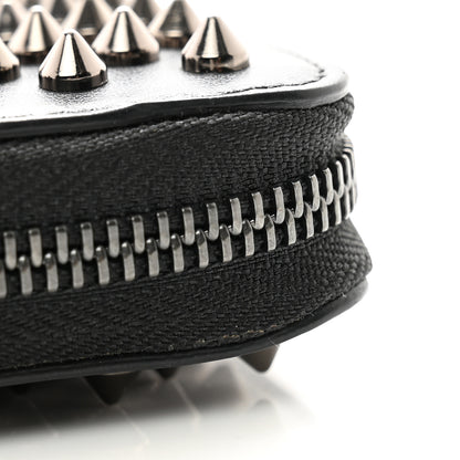 Christian Louboutin Calfskin Panettone Spiked Zip Around Wallet Black 9 of 10