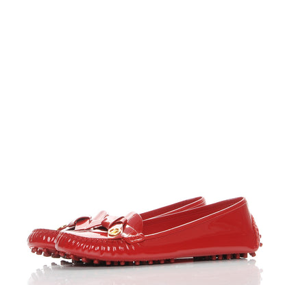 Louis Vuitton Patent Calfskin Parklane Flat Loafer 38 Rouge 3 of 10