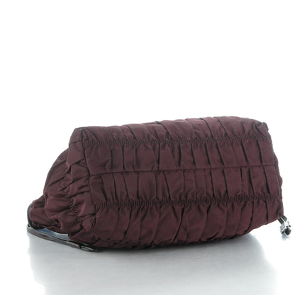 Prada Tessuto Nylon Gaufre Tote Bordeaux 4 of 8