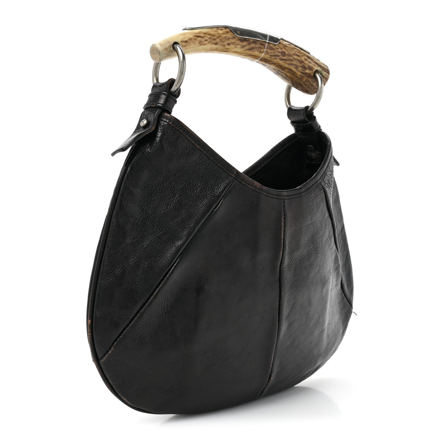 Buffalo Horn Medium Mombasa Hobo Black
