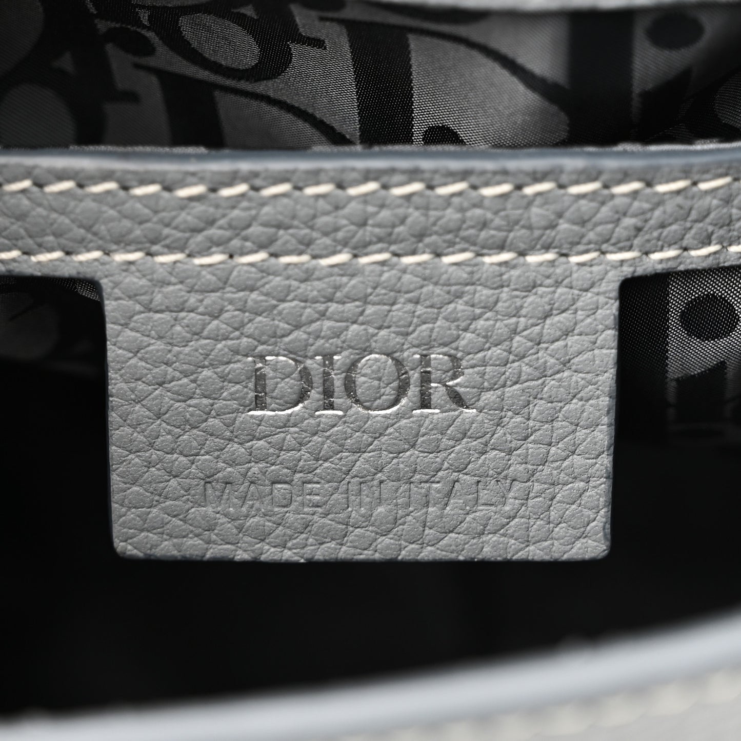 Grained Calfskin Mini Gallop Sling Bag Grey