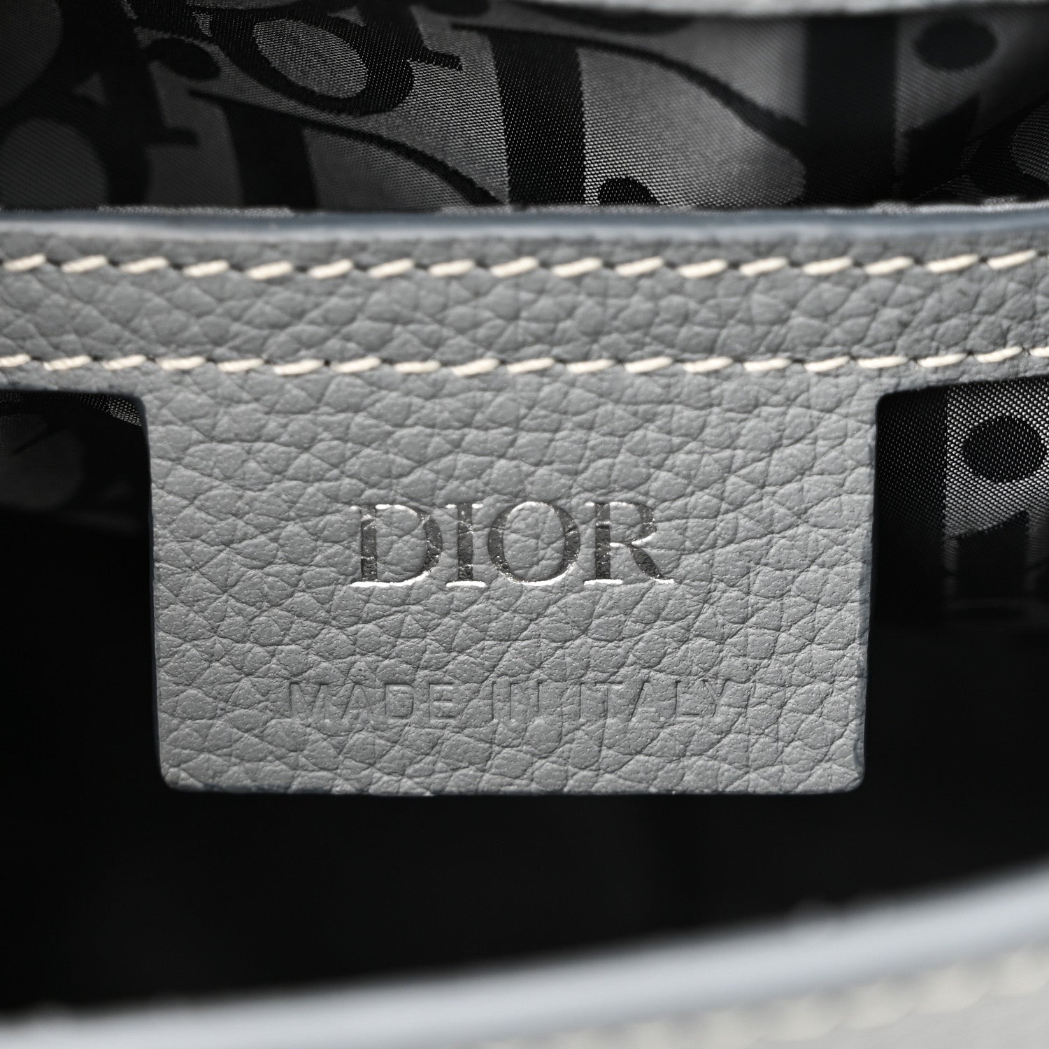 Christian Dior Grained Calfskin Mini Gallop Sling Bag Grey 6 of 9