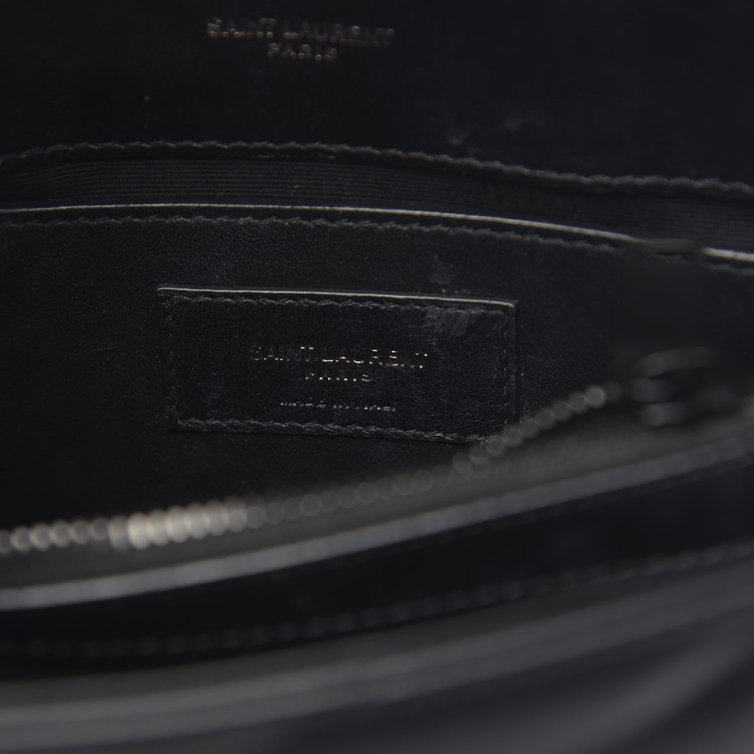 Saint Laurent Calfskin Y Quilted Monogram Small Loulou Chain Satchel Black 6 of 9