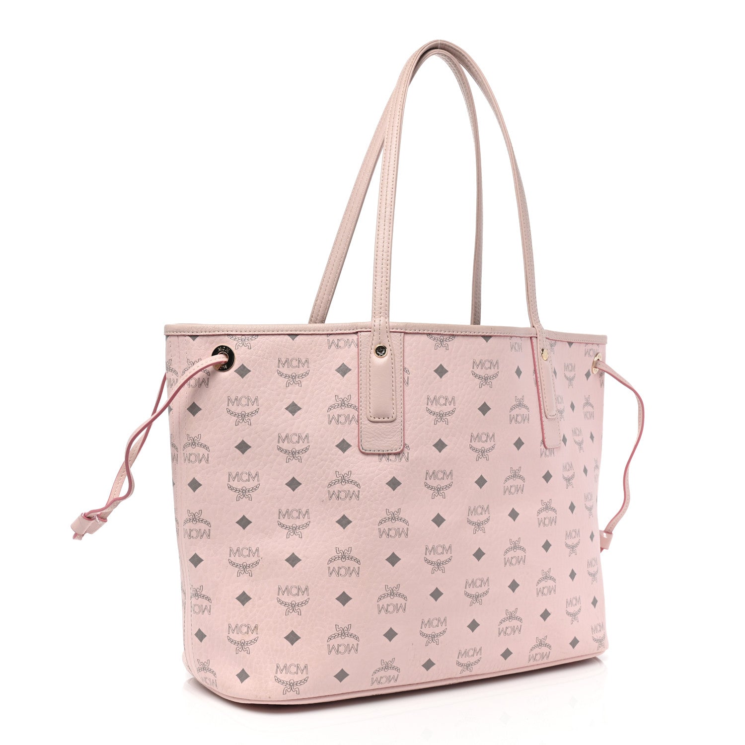 MCM Visetos Medium Liz Reversible Shopper Tote Soft Pink 4 of 24