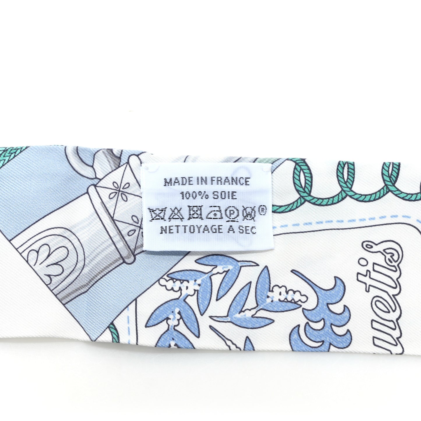 Silk Cliquetis Twilly Ciel White Menthol