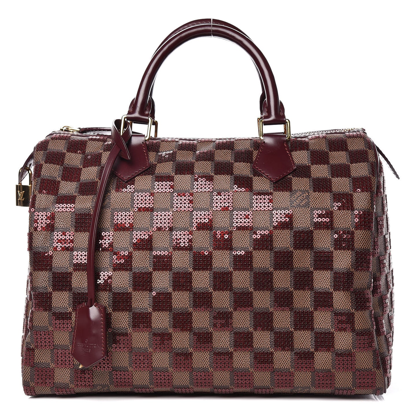 Damier Paillettes Speedy 30 Rouge