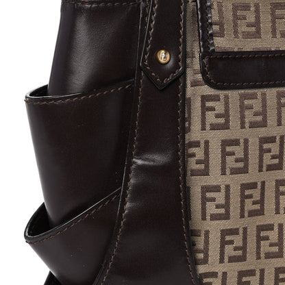 Fendi Zucchino Cuoio Ingrassato Medium Compilation Hobo Panna Salvia Moro 13 of 14