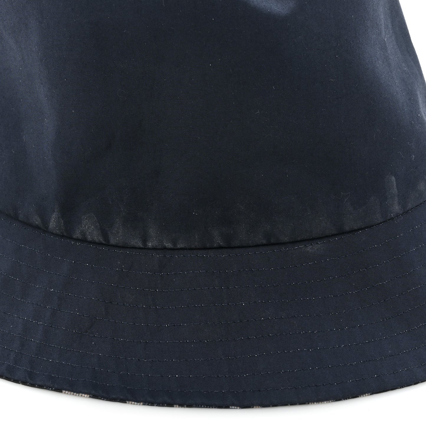 Metallic Oblique Reversible Teddy-D Bob Bucket Hat 58 Blue Silver