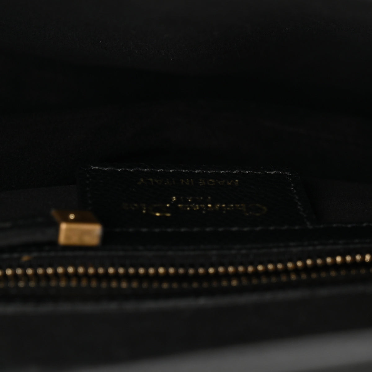 Grained Calfskin Saddle Bag With Strap Black